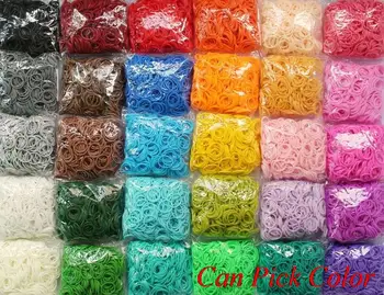 

hfg2 600 bands+24 S-Clips/pack Elastic Rubber Candy Colorful Bracelet Loom Bands Multy kids gift Silicone Christmas