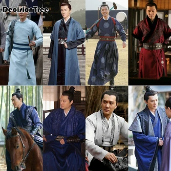 

2020 The Story Of MingLan customization chinese style hanfu men emperor costume tv movie studio ancient appar hanfu set