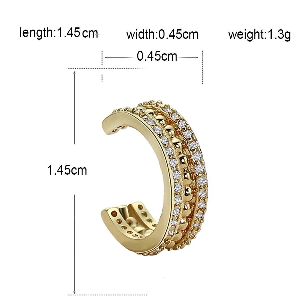 1 PCS Gold Multilayer C Shape Clip Earrings For Women Korean Fashion Without Piercing Ear Cuff Femme Jewerly Gifts 2021