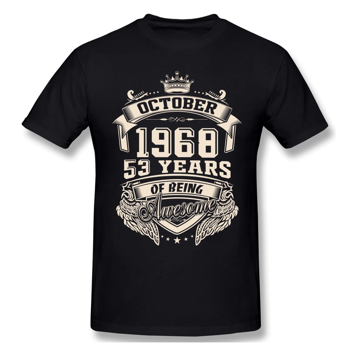 Родившиеся в октябре 1968 53 лет удивительные футболки с надписями Big Размеры