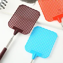 New 1 PC Random Color Extendable Plastic+Stainless Steel Fly Swatter Pest Control Garden Tools Traps Prevent Pest Insect Killer