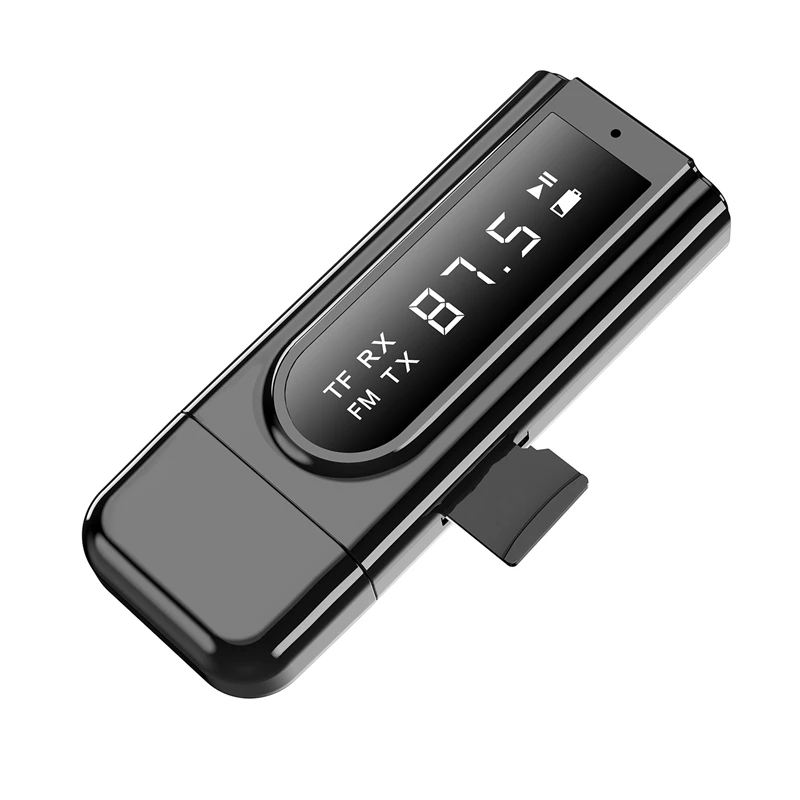 Bluetooth Receiver Transmitter BT5 0 FM Modulator Card Reader 3 5mm AUX Adapter for Headphones Speakers Handsfree Kit