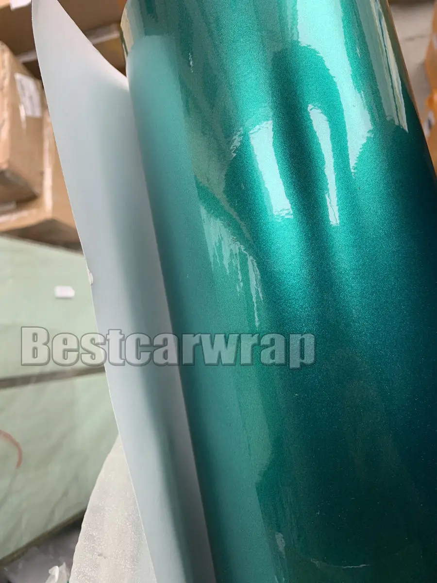 gloss metallic candy vinyl car wrap styling foil lake blue  (2)