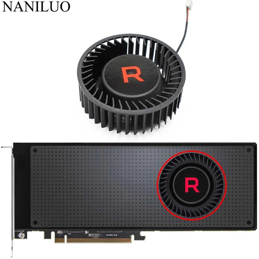 Вентилятор охлаждения BFB1012SHA01 BV5 RX VEGA56 VEGA64 для AMD XFX Radeon VEGA 64 56 серебристый