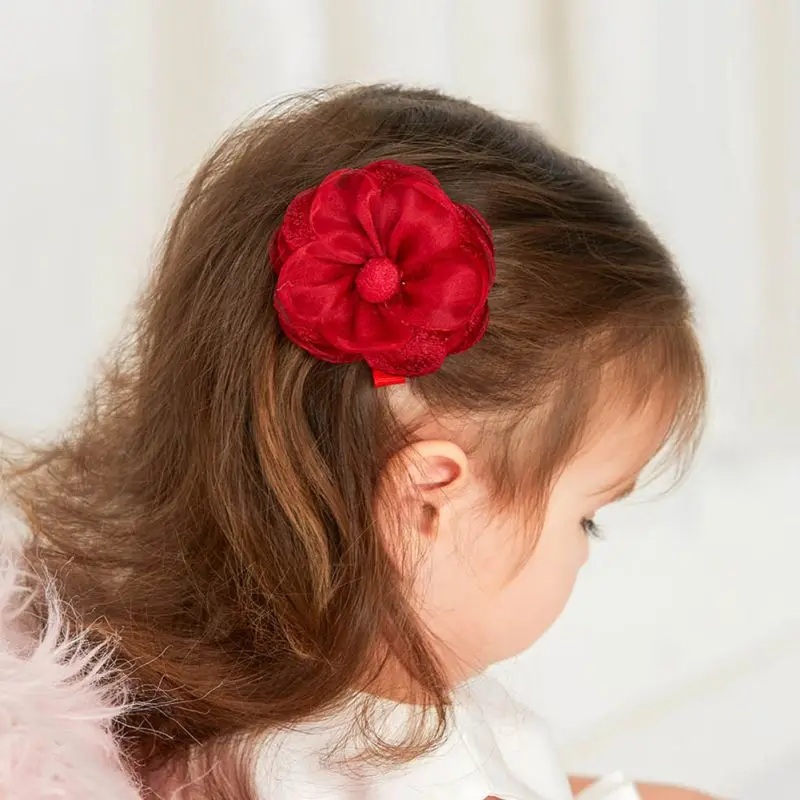 Заколки для волос для девочек с милым цветочным жемчугом, заколка для волос для детей