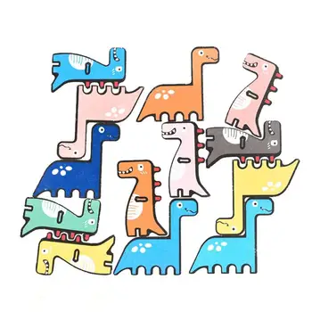 

13Pcs Baby Stacking Toys Kids Balance Dinosaur Blocks Educational Building Blocks Dinosaur Stack Game Toy For Children