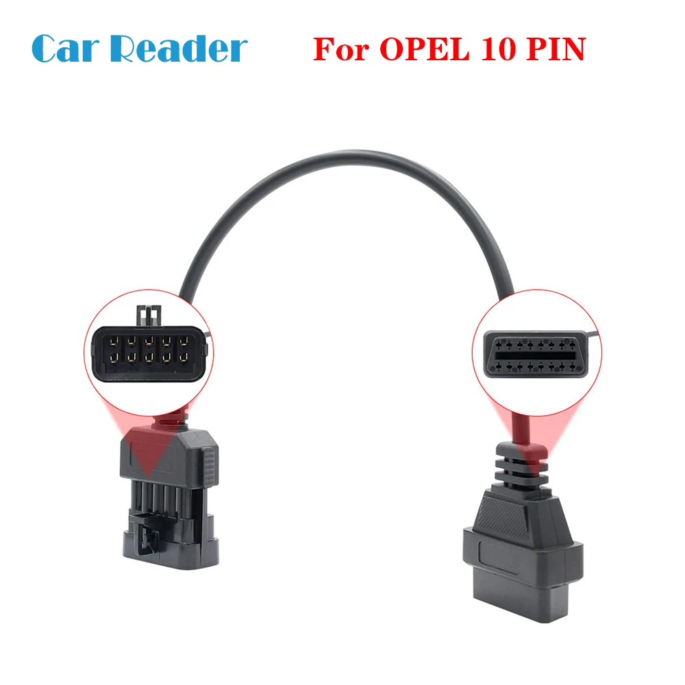 Для Opel 10 Pin старая Автомобильная серия OBD к OBD2 10pin кабель для 10Pin 16Pin Женский