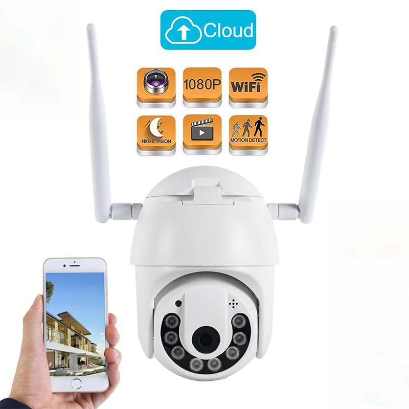 1080P PTZ IP камера Wifi наружная скоростная купольная CCTV беспроводная безопасности 2MP