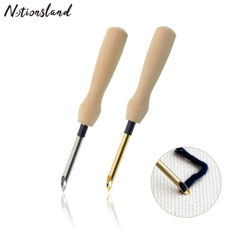 Игла для вышивания и шитья с деревянной ручкой игла ручка инструмент валяние