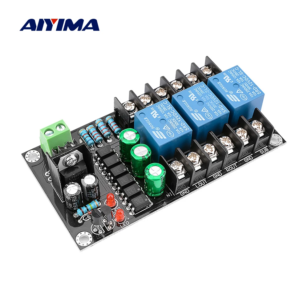 AIYIMA 300W Digital Amplifier Speaker Protection Board 2.1 Channel Relay Speaker Protection Module Boot Delay DC Protect