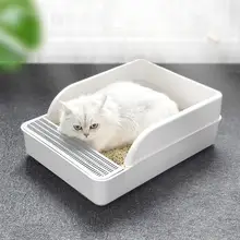 Кошачий ящик для мусора брызг сопротивление полузакрытый дезодорант кошачий Туалет сковорода с лопатой для кошек маленькие собаки, питомцы чистящие средства