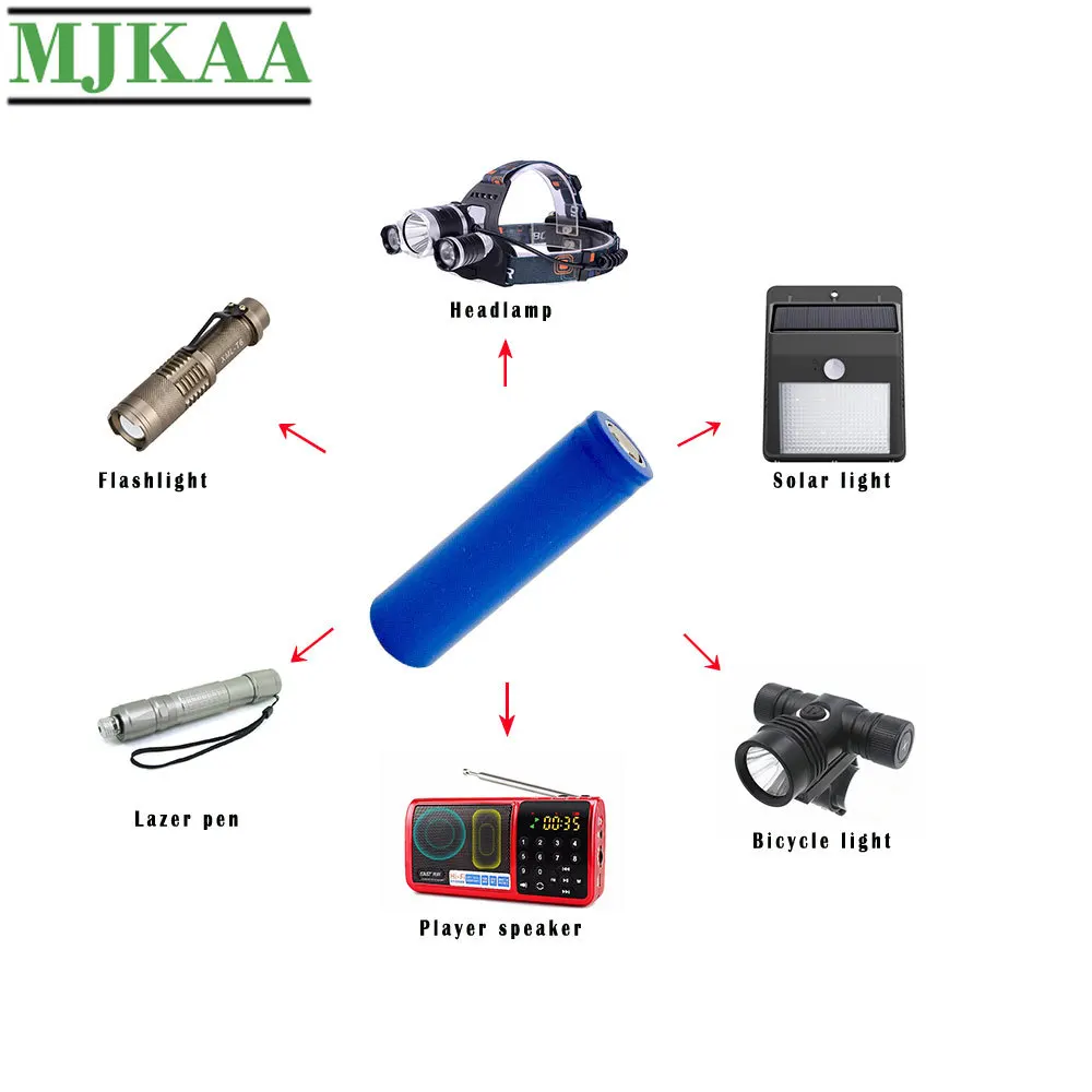 MJKAA 4 шт 18650 1800mAh 3 7 V литий ионная аккумуляторная батарея оригинал для латерн