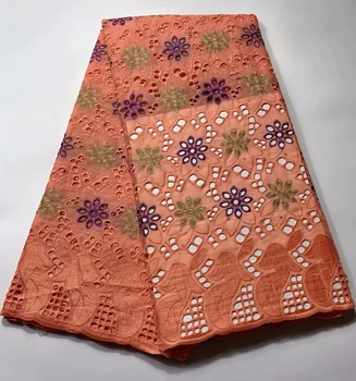 

100% Cotton Lace 2020 High Quality African Swiss Voile Lace Fabric For Wedding Dress Embroidery Dry Fabric Lace