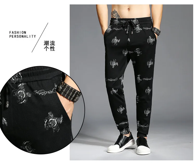 Autumn And Winter Trend Beam Leg Sweatpants Western Style Slim Fit Trousers MEN'S Casual Pants Rome Cotton Nylon 380G/M2 862