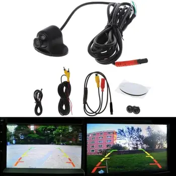 

360° Car Rear View Camera Wide Degree Color Image Waterproof Night Vision Reversing Backup 2In1 Parking Reve HD CCD CMOS