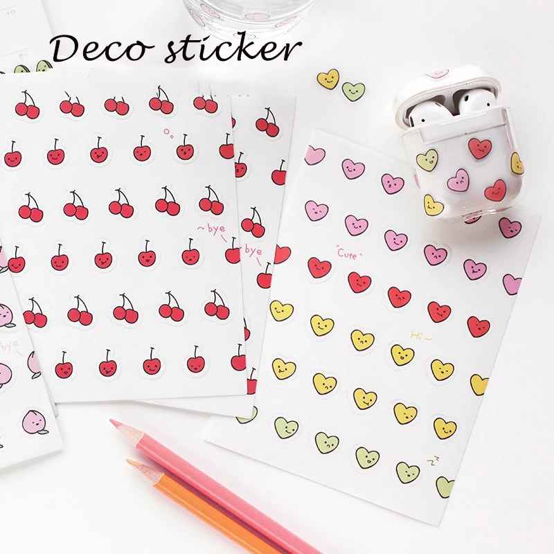 

6 kinds fruity Vita series matte PVC stickers DIY scrapbooking album diary happy planner phone decorative stickers