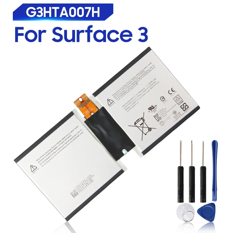 

Original Replacement Battery For Microsoft Surface 3 1645 Surface3 G3HTA004H G3HTA003H Genuine Tablet Battery 7270mAh