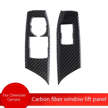 

For Chevrolet Camaro 2016 2017 2018 2019 Accessories for Camaro Sticker Carbon Fiber Window Lift Switch Button Panel