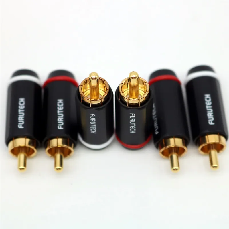 4 шт. DIY HIFI XSSH Аудио Видео кабель переменного тока 7 мм позолоченный разъем RCA