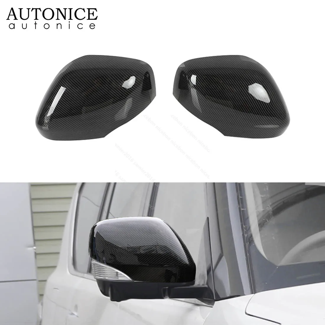 2 шт. из углеродного волокна цвет зеркала заднего вида крышка чашки Подходит для