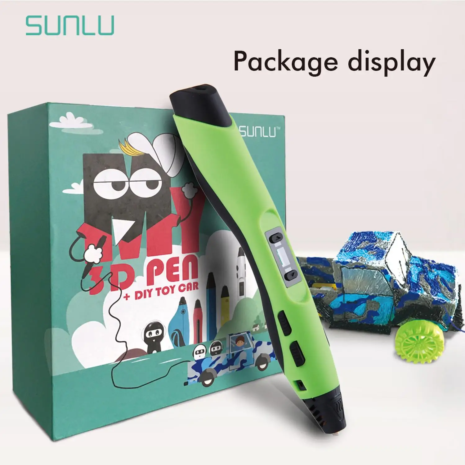 SUNLU SL-300 3D Ручка 1,75 мм PLA/ABS/PCL нити 3D ручки для печати детей DIY автомобильный набор игрушки волшебный карандаш