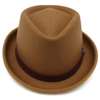 Men Women Diamond Top Pork Pie Hats Fedora Sunhat Trilby Caps Jazz Party Travel Outdoor Winter Size US 7 1/4 UK L 2