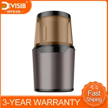 Devisib moedor de café elétrico porca & spice moedor 250w com grande capacidade destacável tigela aço inoxidável