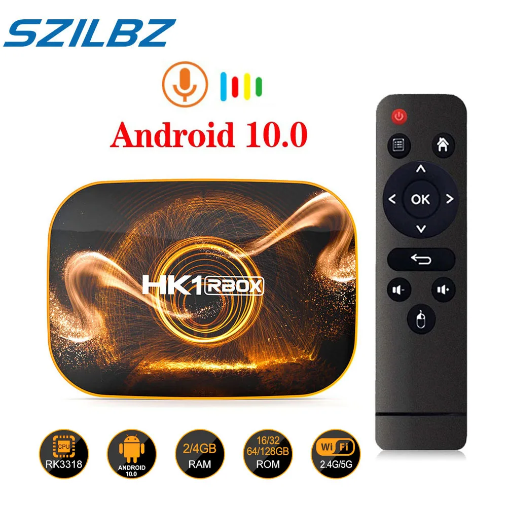 Приставка Смарт-ТВ RK3318 Android 10 4 ядра 4K 3D Neflix Google Youtube медиаплеер Гб ОЗУ 128 ГБ 64 32 ПЗУ
