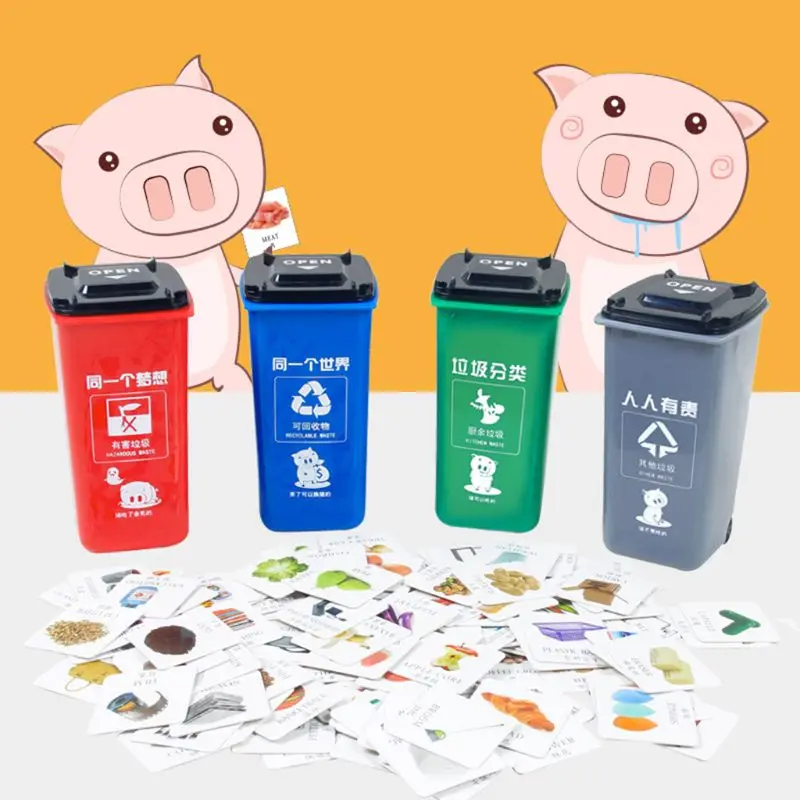 Domestic Waste Sorting Toy Trash Can Children's Game Props Kindergarten | Игрушки и - Цена: 