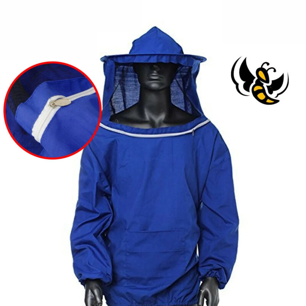 Костюм пчеловода вуаль вытянуть Защитный халат Пчеловодство куртка капюшон для взрослых