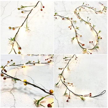 

LED Fruit Copper Wire String Rattan Lamp Room Decoration Lamp 2 Meters 20 Lights