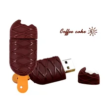 Прекрасная шоколадная USB в виде мороженого флеш-накопитель 128M 4G 8 г 16г 32г 64Г флеш-накопитель USB 2,0 флэш-диск высокой Скорость флешки прикольные подарки