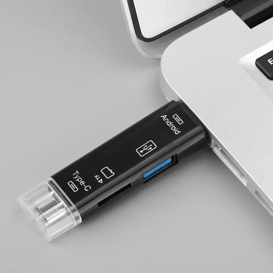 Многофункциональный 3,1 type-C Five-in-one кардридер USB TF кардридер для мобильного телефона/ноутбука