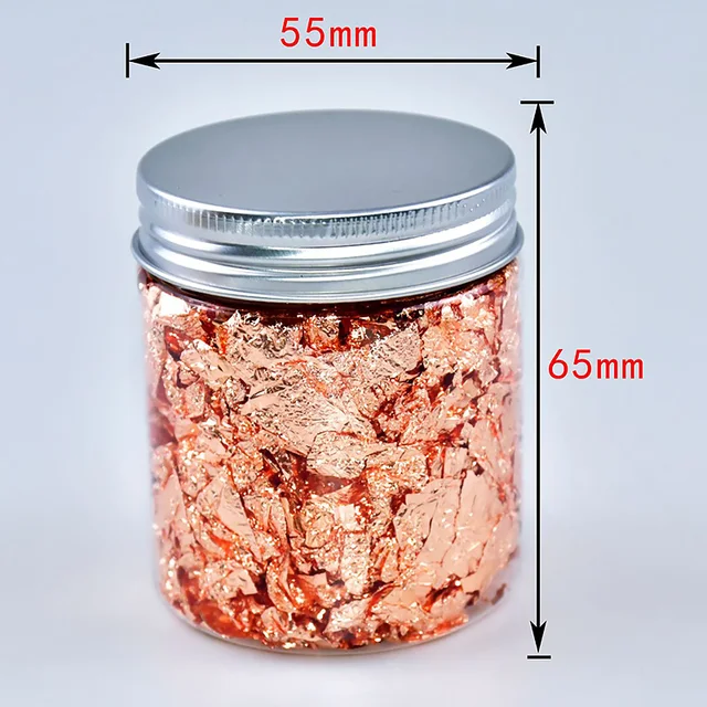 3g Imitation Gold Sliver Copper Foil Leaf Flake Sheets Bulk Foil Paper for DIY Nail Art Decor Candle Mold Making Decor Arts 03