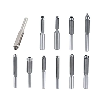 

uxcell 1PCS Router Bit Flush Trim Bit with Bearing 2 Flutes HSS for Woodworking Soft Materials Milling Cutter Tool 18 types