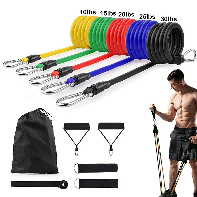 11 шт./компл. латексные резинки для тренировок упражнений йоги веревки резиновый