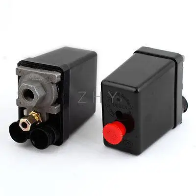 

2pcs Air Compressor Pressure Switch Control Valve AC 240V 20A 175PSI 1 Port