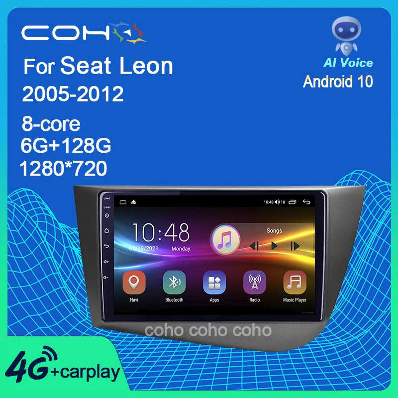 Автомобильный радиоприемник COHO для Seat Leon 2005-2012 Android мультимедийный