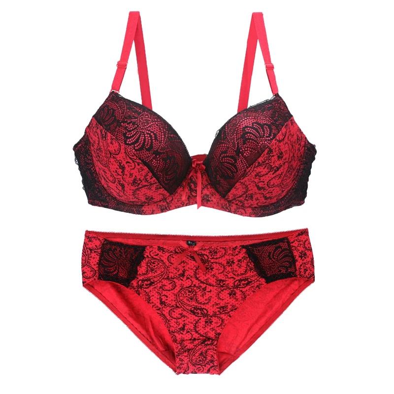 cheap bra and panty sets Nouvelle Seamless famous brand sexy high-quality female print bra set, lace flower push-up bra underwear set. Large size underwe calvin klein underwear set