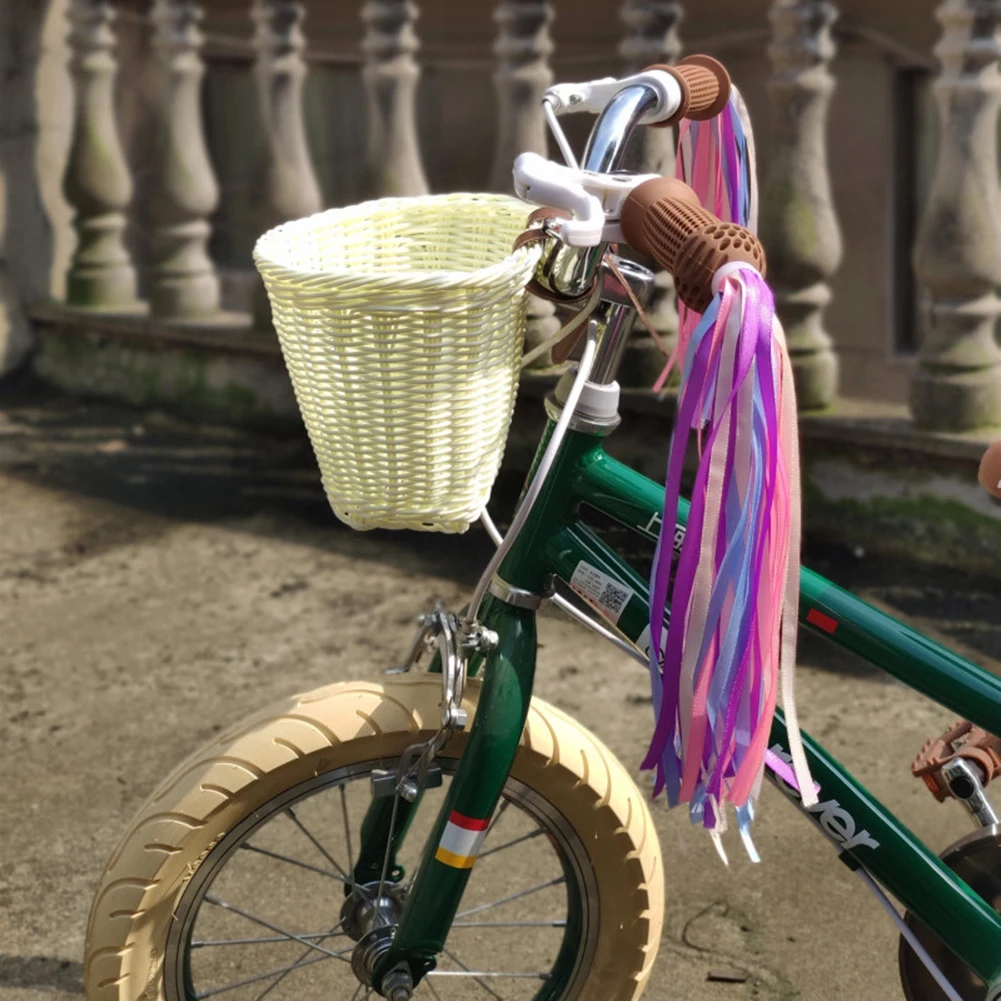 4pcs/Set Bike Basket With Bell Stickers And Tassels Streamers For