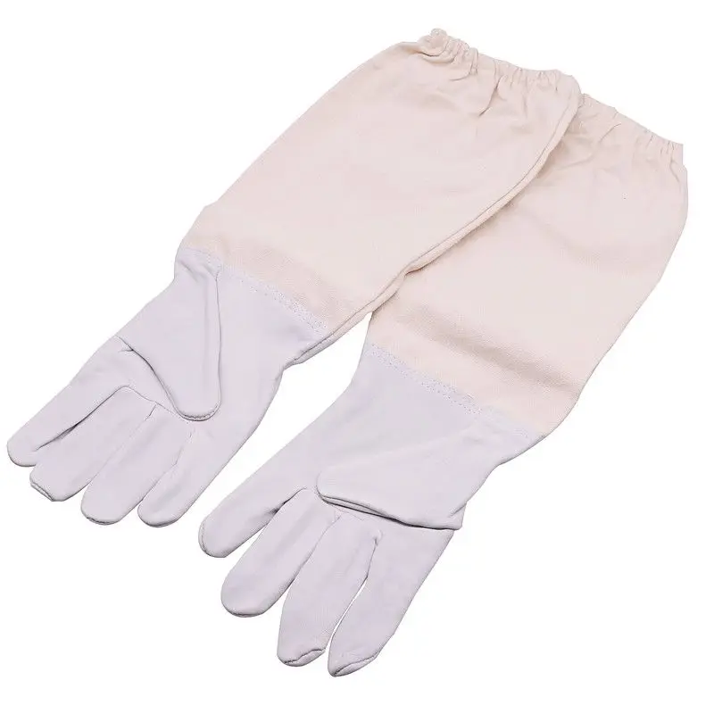 

Hot Beekeeping Tools Sheepskin Gloves breathable material Bee Tools Universal Model Canvas Gloves