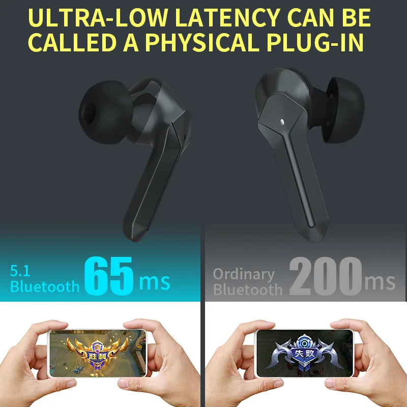 Fones de Ouvido sem Fio Fones com Cancelamento de Ruído Atraso à Prova Dired de China Bluetooth Jogo Verdadeiro Microfone Baixo Profundo Ddiágua Tws 2 fio verdadeiro fones com cancelamento de ruído