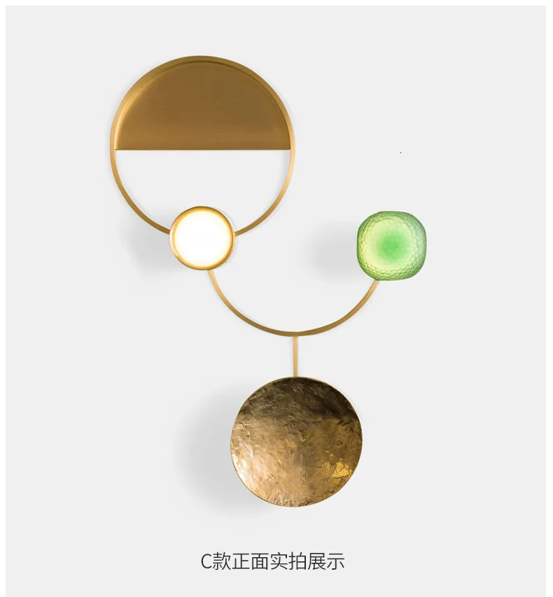 Wall Lamp Post Modern Originality Villa A Living Room Background Wall Lamp Northern Europe Corridor Aisle Bedroom Bedside Lamp - Цвет абажура: B H610400