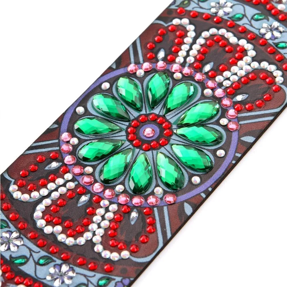 5D DIY Diamond Painting Leather Bookmark Tassel Book Marks Special Shaped Diamond Embroidery DIY Craft