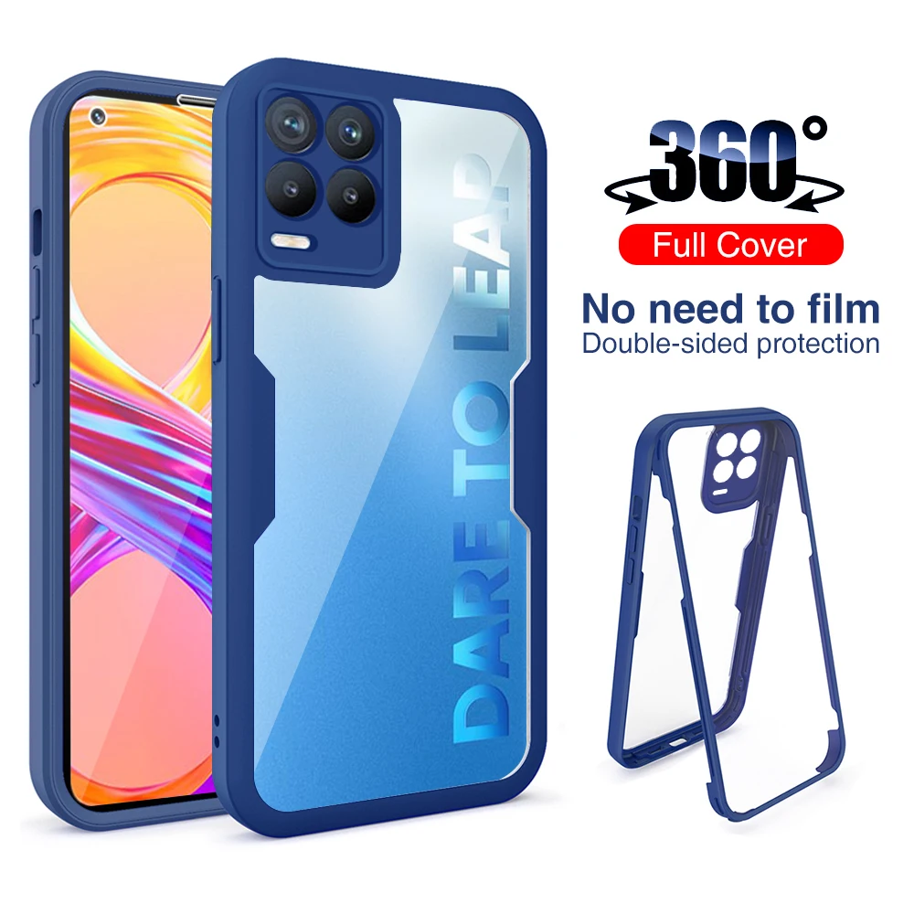 Funda para Oppo Realme 8 Pro, carcasa a prueba de golpes para Oppo realme 8  realme 8 5G, película protectora de cara, 360