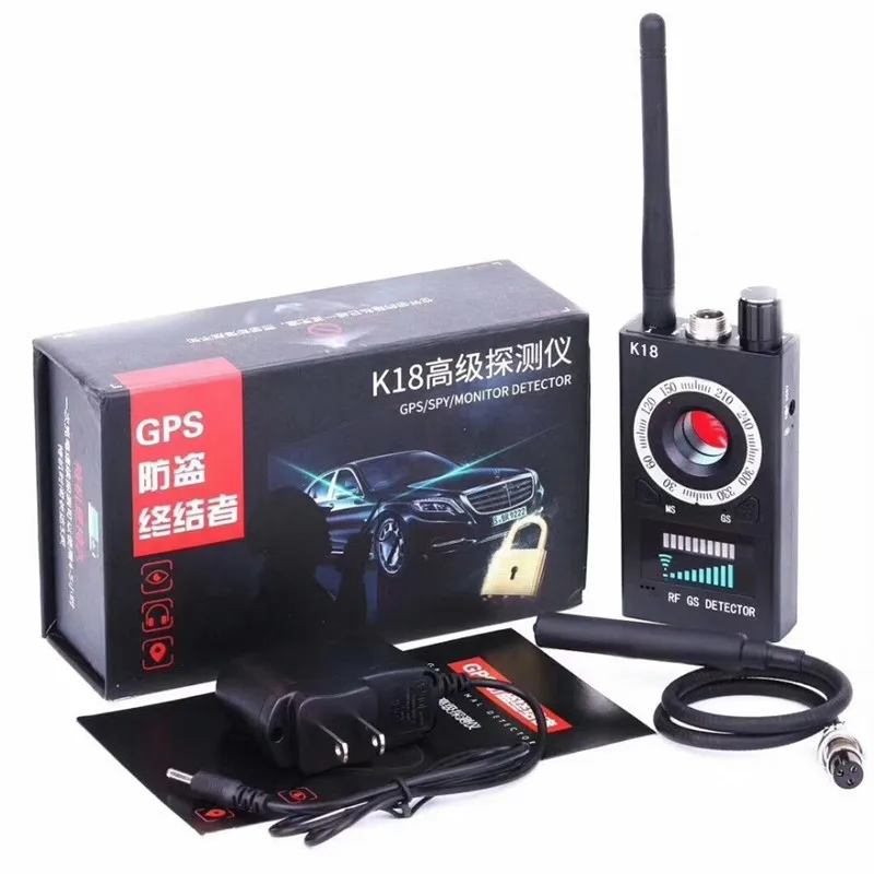 1Mhz-6.5Ghz K18 Rilevatore Anti-Spia Multifunzione Telecamera Gsm Audio Bug Finder Gps Signal Lens Rf Tracker Rivelatore Magnetico