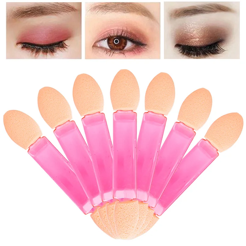 

10pcs Eyeshadow Applicators Nail Powder Brushes Sponge Glitter Picking Disposable Double Sided Brush Makeup Sponge Tools