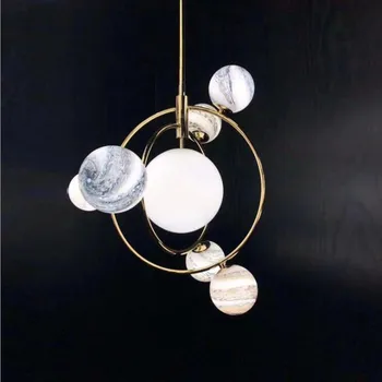 

Online celebrity planet chandelier wandering earth living room bedroom children's pendant lights