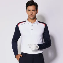 Новинка, рубашка для гольфа, длинный рукав, осенняя Спортивная одежда для мужчин, Джерси, смешанные цвета, дизайн красный, белый, темно-синий, 3 цвета, S~ XXL, высокое качество