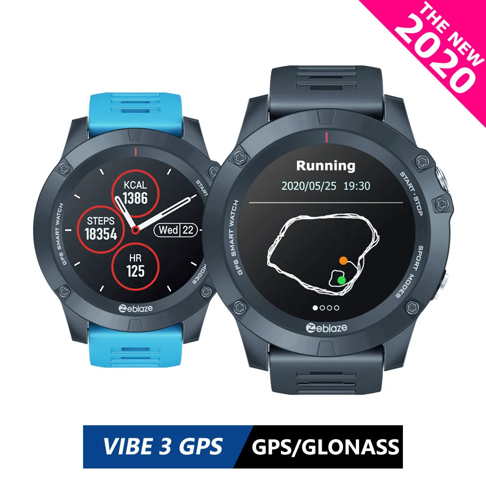 New 2020 Zeblaze VIBE 3 GPS Smartwatch Heart Rate Multi Sports Modes Waterproof/Better Battery Life Watch For Android/IOS | Наручные часы